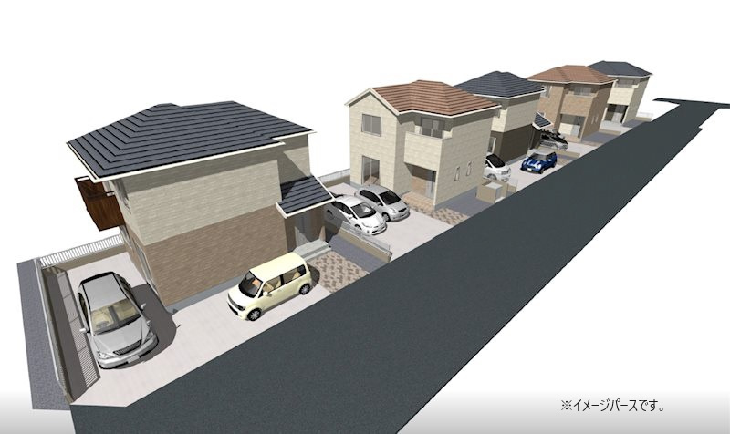 倉敷市大島の一戸建ての外観|イメージパース