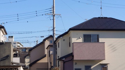 【外観】 | 西河原戸建賃貸 | 全方位、お隣との間が空いていて開放的です。