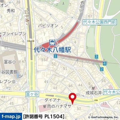 【地図】 | プレール代々木公園弐番館