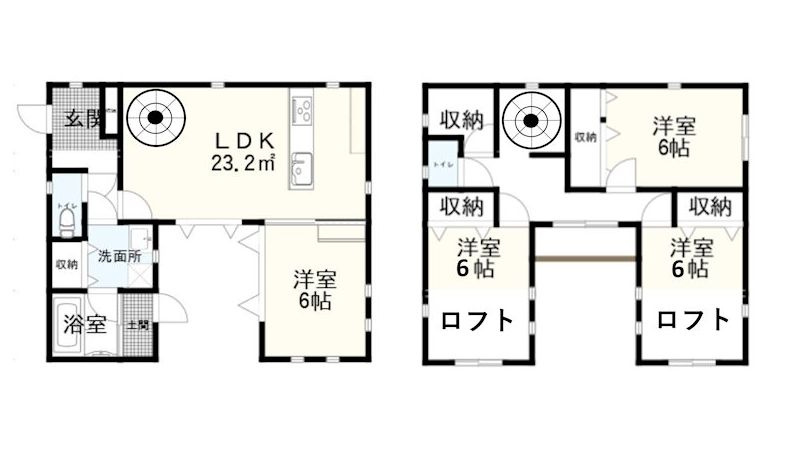 高崎市上並榎町中古住宅の間取り