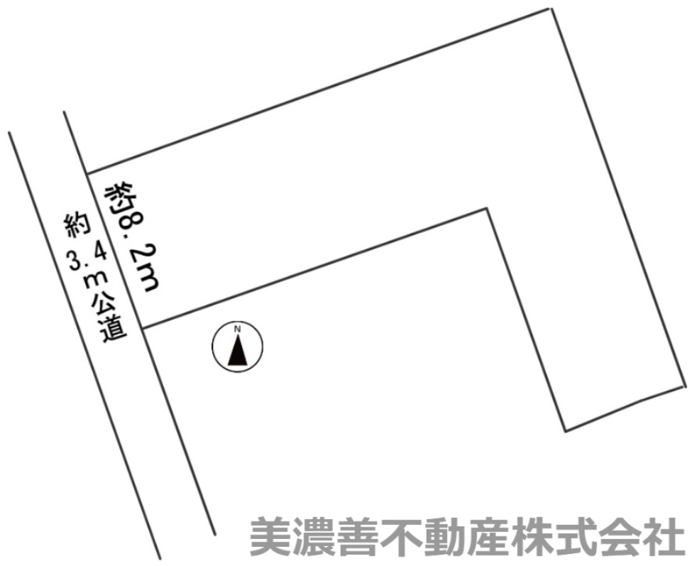 ６２２４２　岐阜市今嶺四丁目土地の区画図