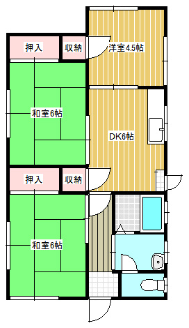 【間取り】 | 甲植木中島貸家