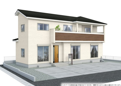 【外観パース】 | ブルーミングガーデン甲府市千塚5丁目2期　1号棟 | 外観パースです