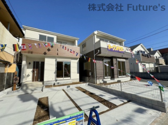 三郷市戸ケ崎1丁目　新築戸建　全2棟　1号棟の外観|三郷市戸ケ崎1丁目・全2棟！完成済みにつき内覧可能です！！