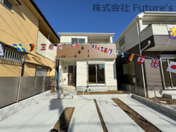 三郷市戸ケ崎1丁目　新築戸建　全2棟　1号棟の外観|三郷市戸ケ崎1丁目・全2棟！完成済みにつき内覧可能です！！