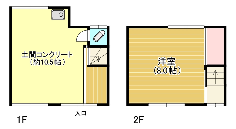 【 貸主 】寛政町　貸店舗事務所・倉庫の間取り