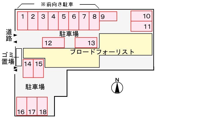 ブロードフォーリストの区画図