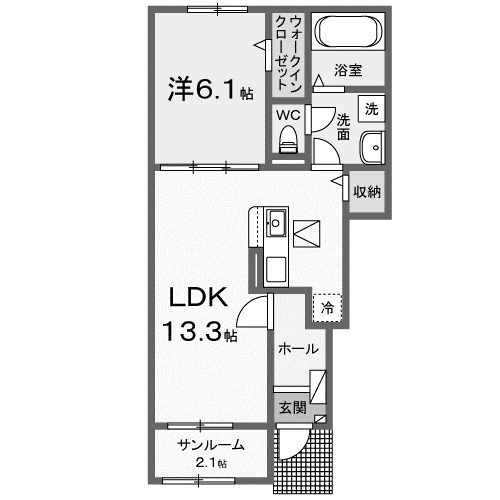 【間取り】 | サンセール　花園　Ⅰ