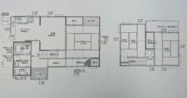 和歌山市延時中古戸建の間取り