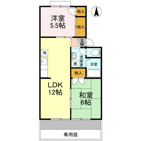 【間取り】 | ルミエール２２　C棟