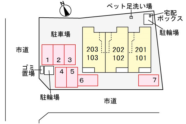 フラワーヨコスカの区画図