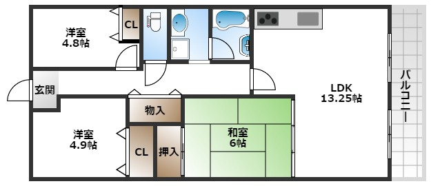 【間取り】 | ノーブル豊中