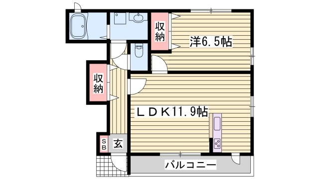 エルカーサ・桜木Ａの間取り