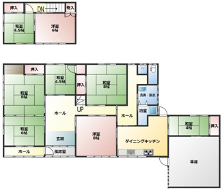 【間取り】 | 北秋田市綴子字前野・中古住宅