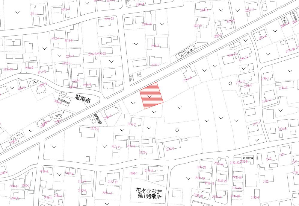 都城市山之口町花木の売地の土地図