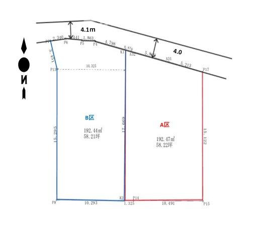 高崎市倉賀野町売地の区画図