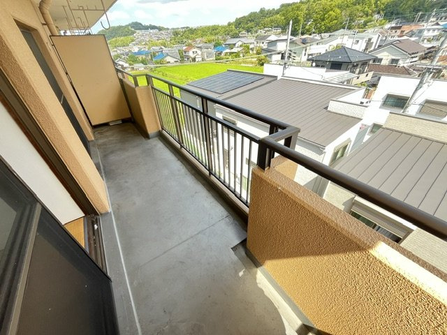 三日市グリーンハイツのバルコニー
