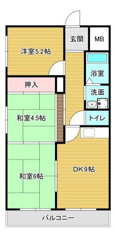 三日市グリーンハイツの間取り