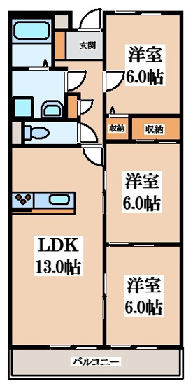 【間取り】 | フェルザ住道