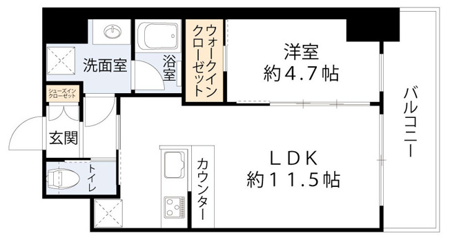 【間取り】 | プレジオ恵美須