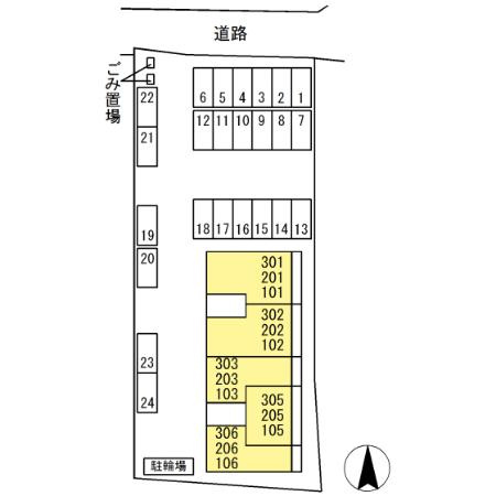 コスモス田迎の区画図