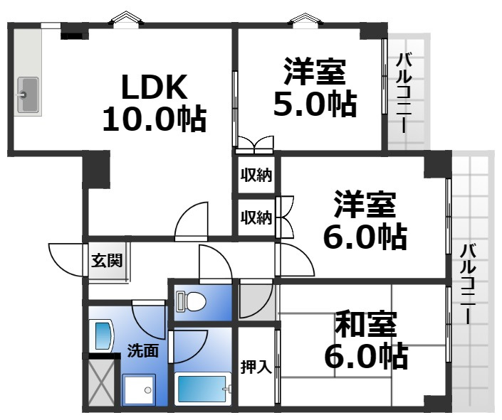 タルミハイツの間取り