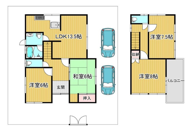 【間取り】 | 間取りは4LDKになります。