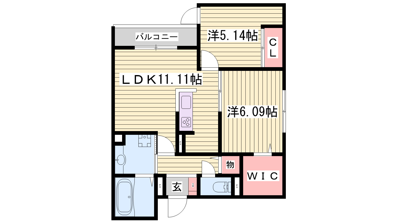 セジュール西明石の間取り