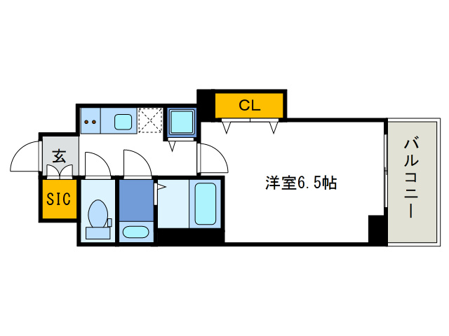 レオンコンフォート難波ミラージュの間取り