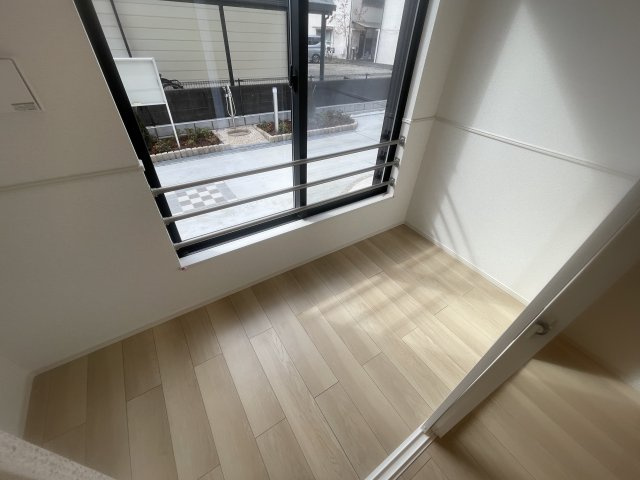 飾磨区妻鹿アパートのバルコニー