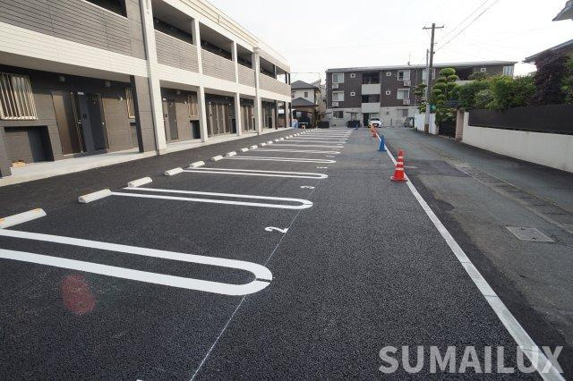 熊本市東区下南部１丁目のアパートの駐車場