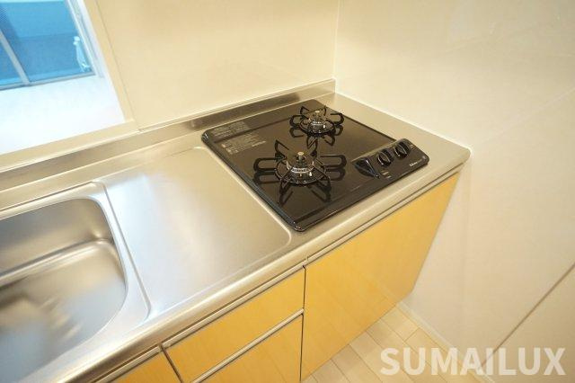 熊本市東区下南部１丁目のアパートのキッチン