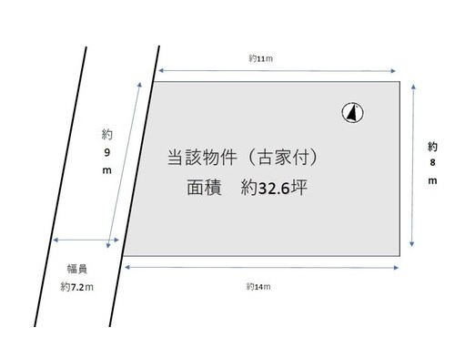 【土地図】 | 亀岡　篠町広田3丁目　建築条件無し売土地
