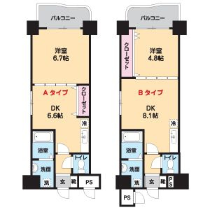 【間取り】 | チェリーハイム高宮B（タイプ） | 現況優先。