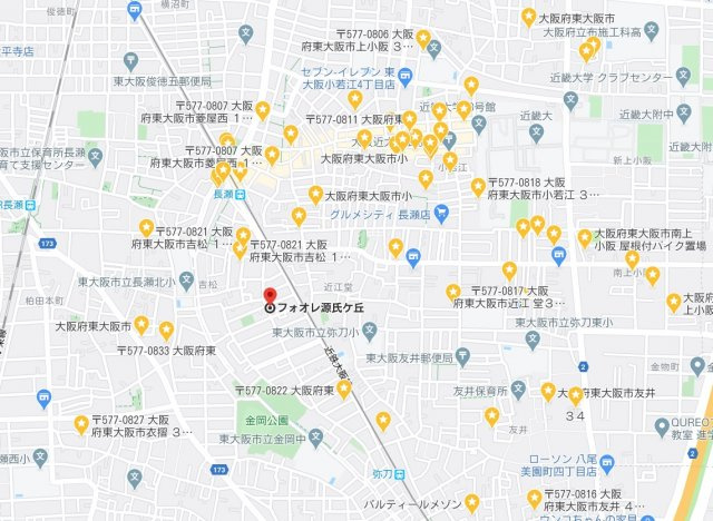 フィオレ源氏ケ丘 ( 近畿大学 一人暮らし )の地図