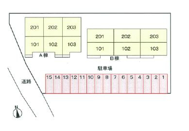 ハーモニーAの区画図