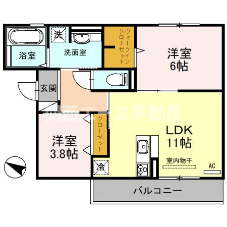 【間取り】 | エクセレント曙川東Ⅱ
