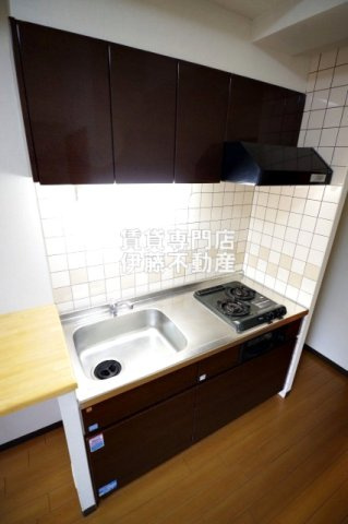 オンディーヌ花の木のキッチン|システムキッチン（グリル付二個口ガステーブル）