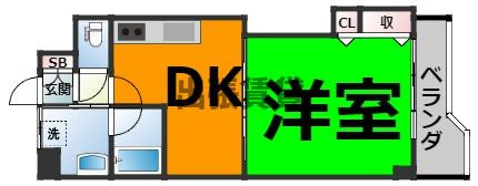 仲介手数料0円！レジデンス黒龍の間取り