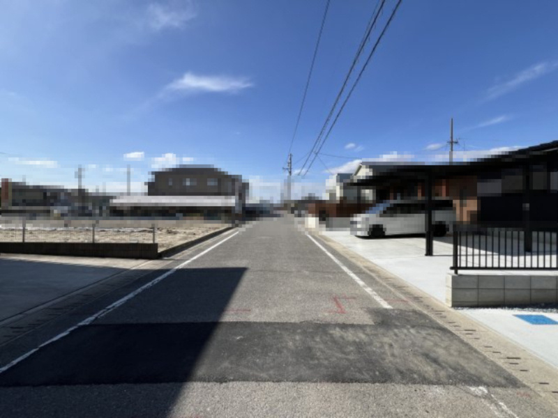 碧南市照光町7期新築戸建　1号棟の前面道路含む現地写真|碧南市照光町7期新築戸建前面道路写真です。