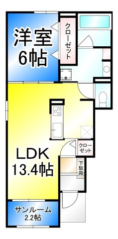 メゾンドリエールAの間取り