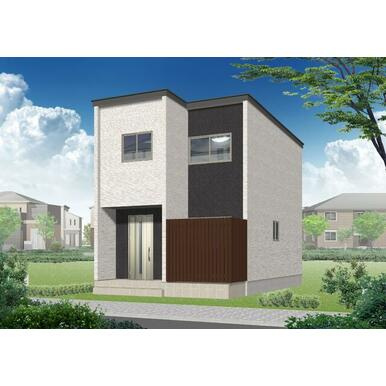 熊本市東区若葉６丁目の一戸建ての外観パース
