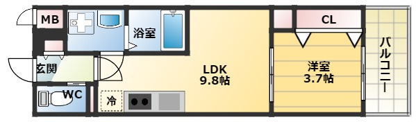 【間取り】 | スプランディッド江坂DUE