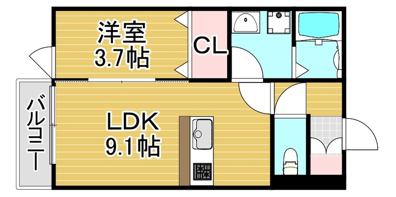 CS津福の間取り