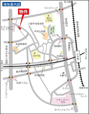 【地図】 | 守谷市百合ケ丘二丁目貸地