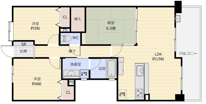 セレッソコート芦屋中央公園の間取り