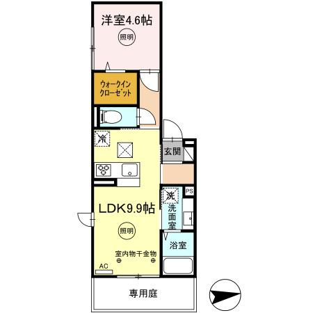 D-ROOM　FIRST　大善寺駅前の間取り