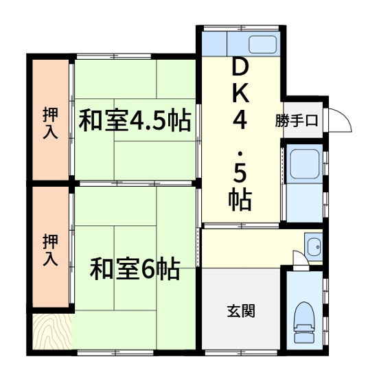 【間取り】 | 大冠町１丁目8貸家