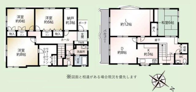 緑豊かな住環境　４LDK＋WICの間取り|導線を考えられた間取り