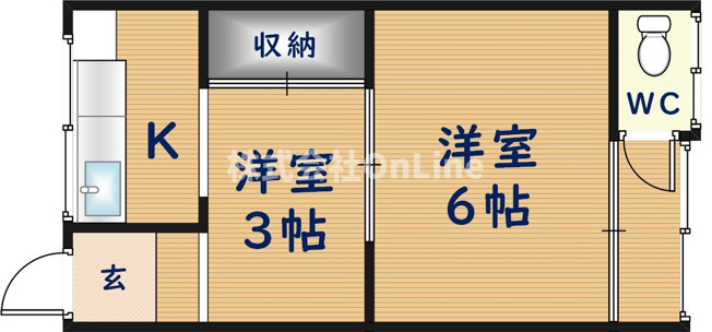 【間取り】 | 的場ハイツ南棟
